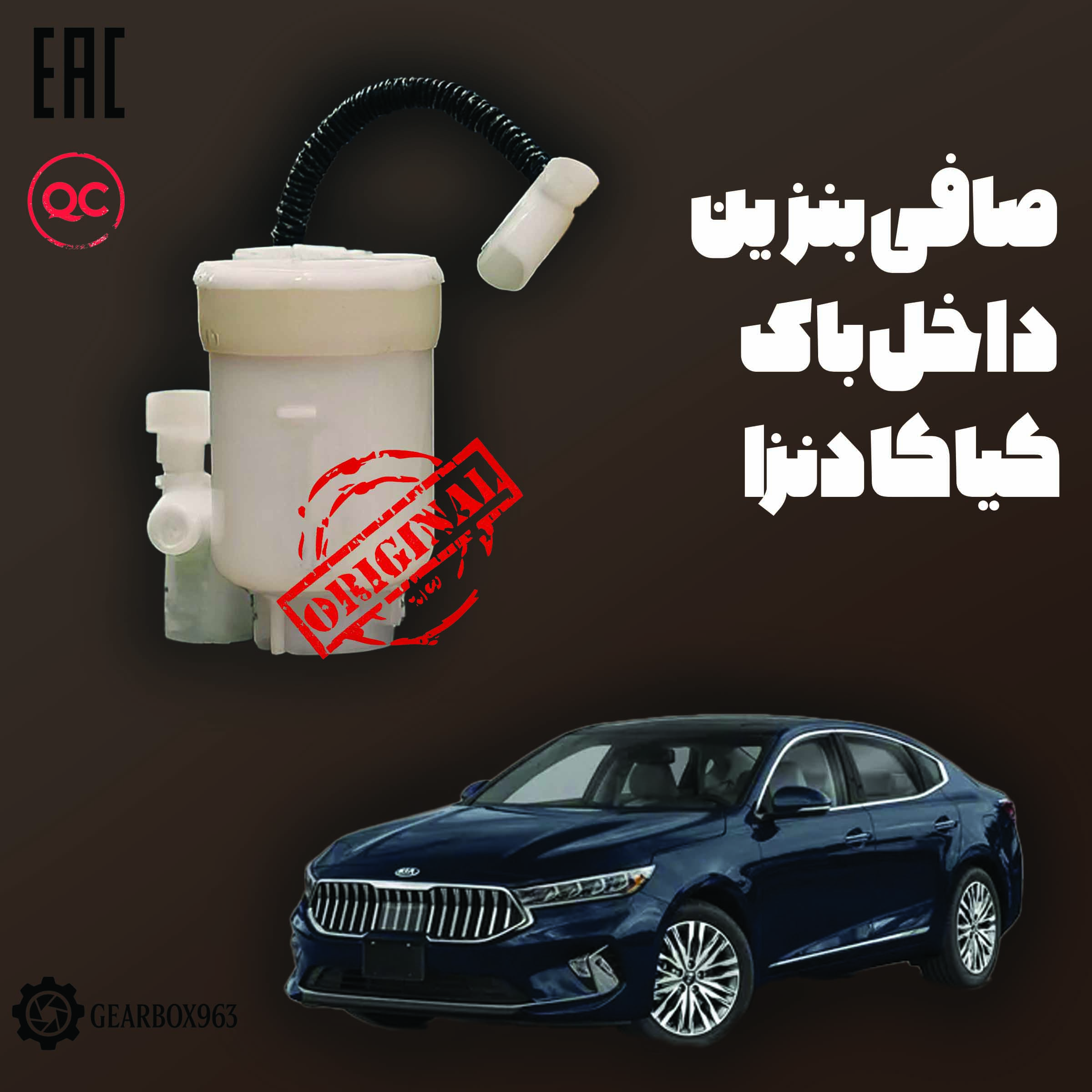 صافی بنزین داخل باک کیاکادنزا